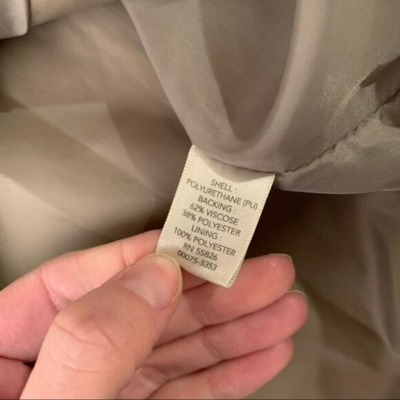 Christopher and banks green faux leather clasp closure lightweight jacket - L - Picture 5 of 9